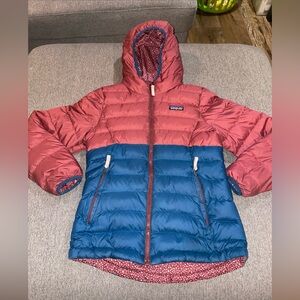 Patagonia Reversible Down Puffer Jacket w/Hood Girls Size L (12) Model 51884